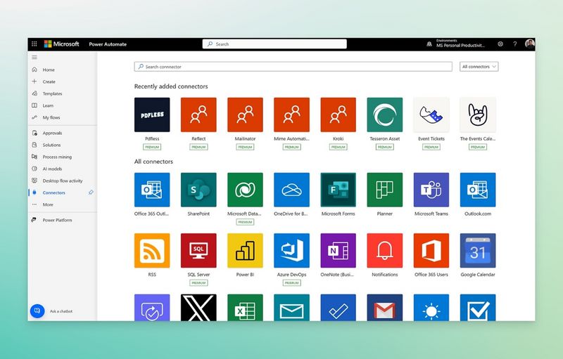 Power Automate Connectors Galery