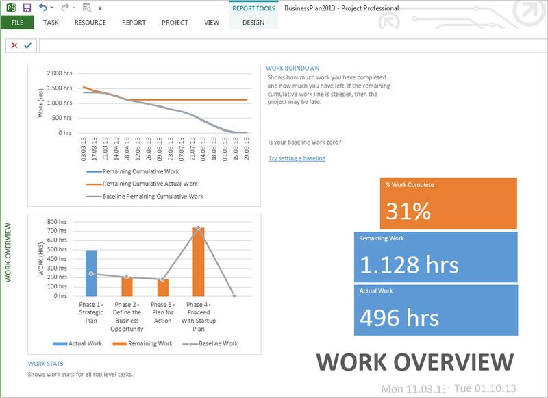 MS Project 2013 – Report