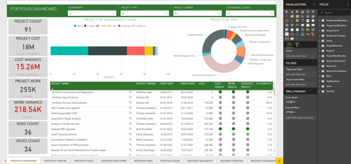 Power BI Porfolio Report