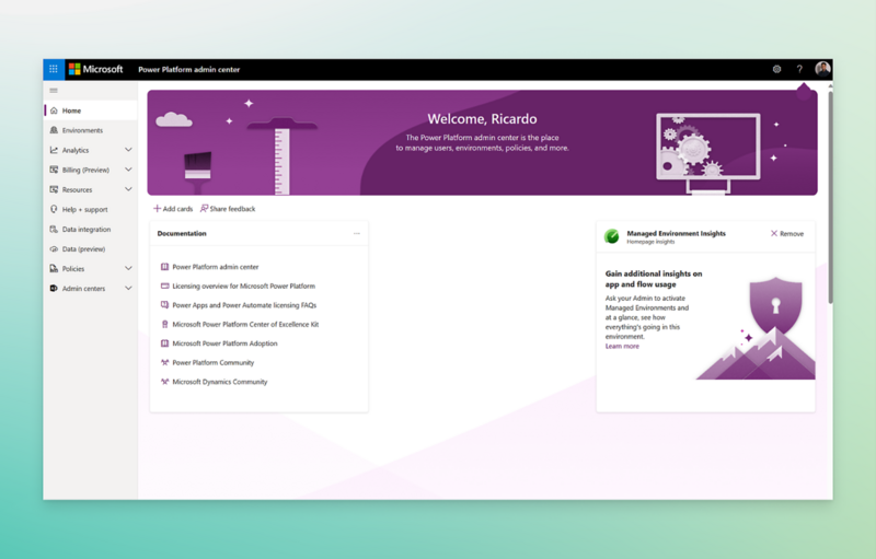 Microsoft Power Platform Admin Center