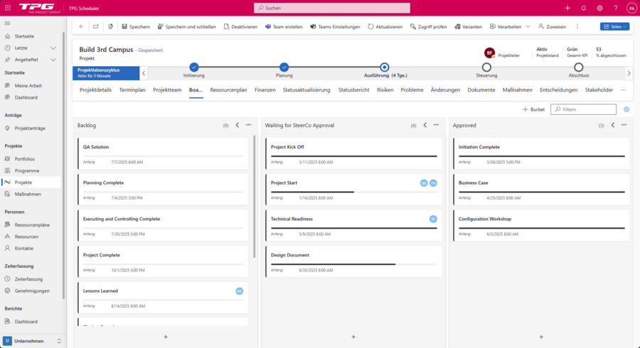 Microsoft Office 365 Project Management Software – Kanban Board