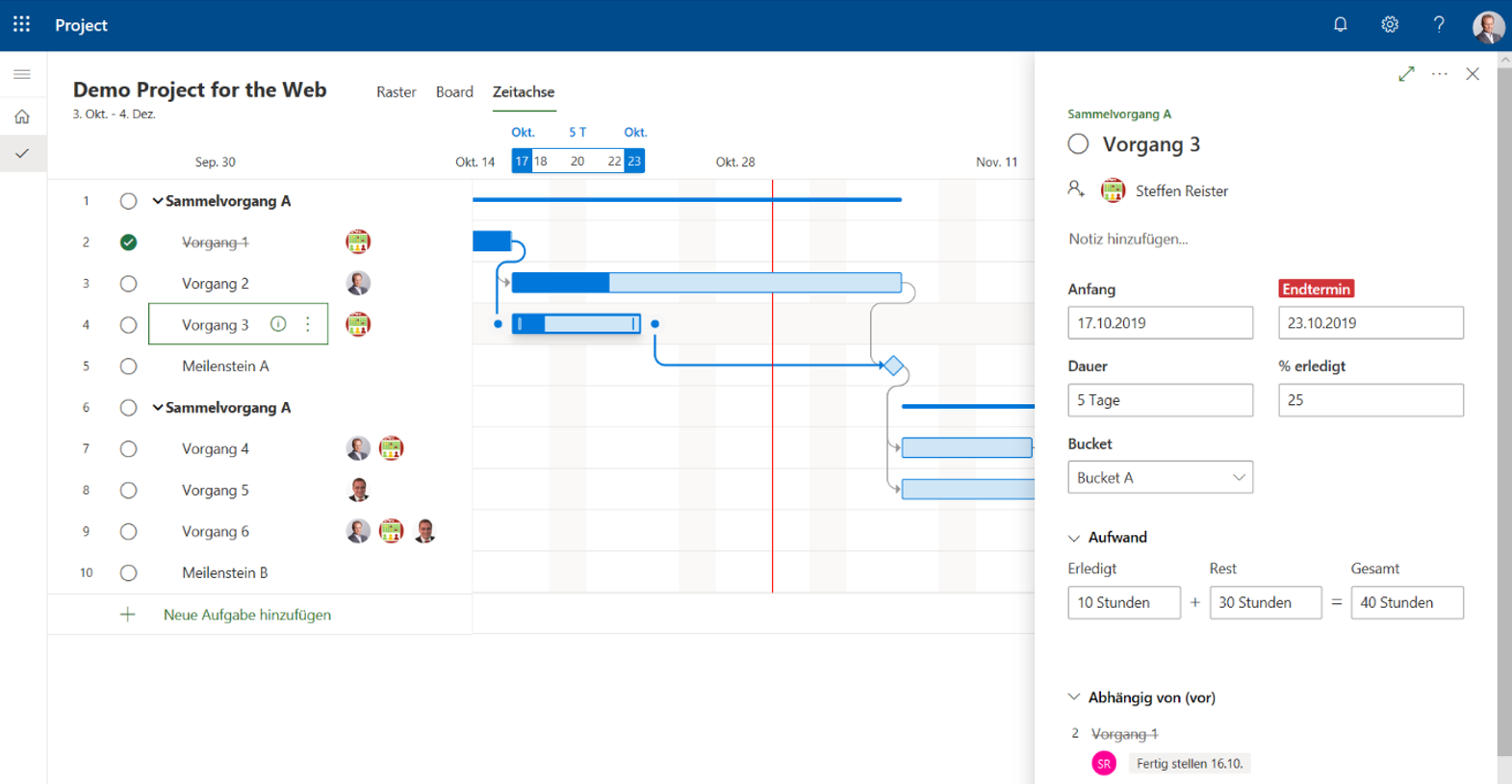Microsoft Project Plan 1 - Gantt-Chart
